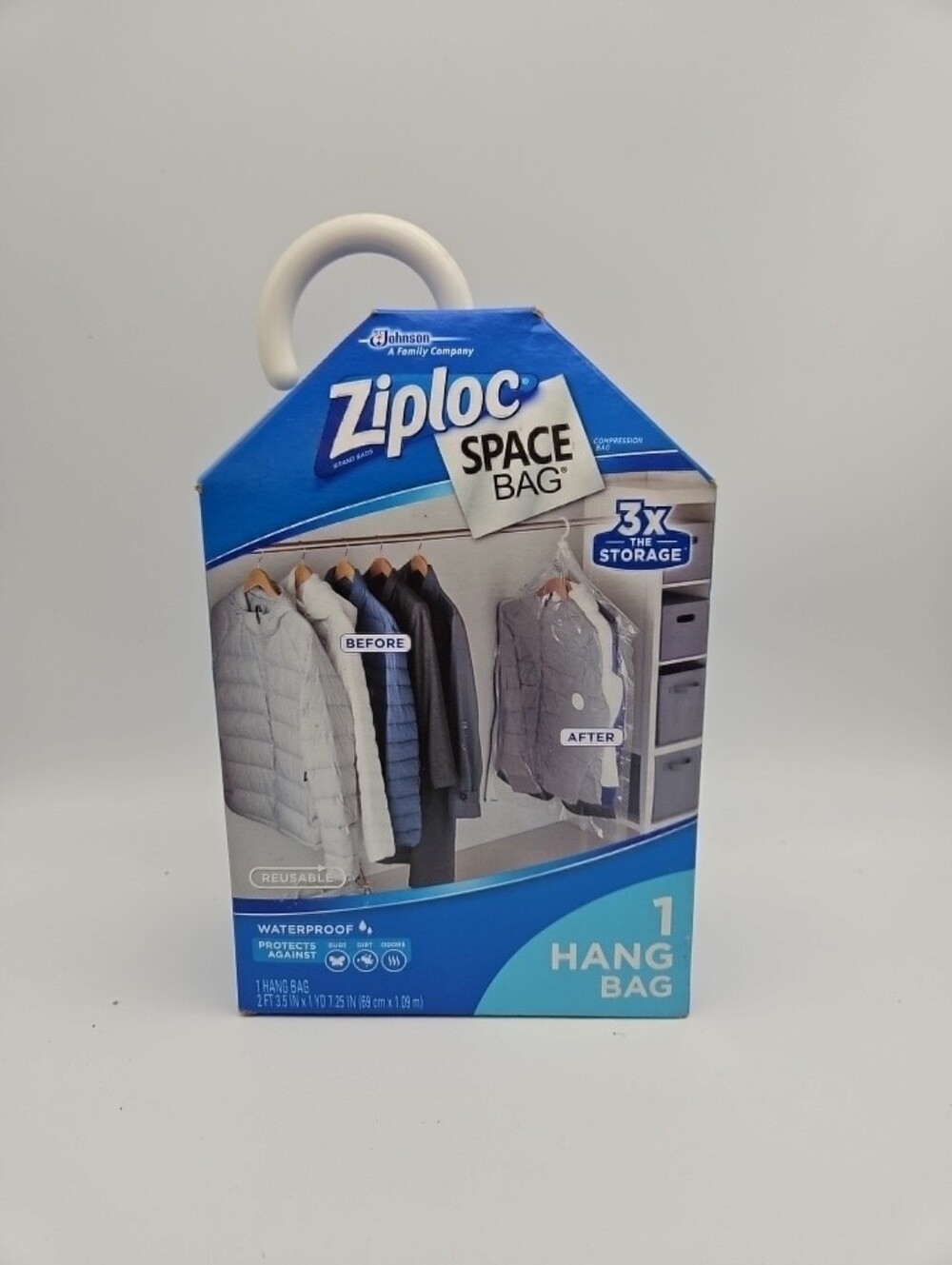 ZIPLOC Vacuum Seal Hanging Space Bag, 3x the Storage 5 Jackets